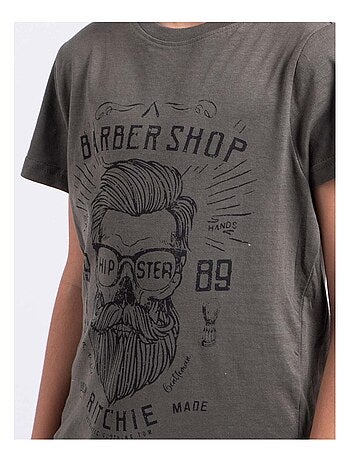 T-shirt manches courtes col rond pur coton NOCIRYL garçon
