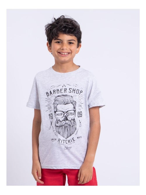 T-shirt manches courtes col rond pur coton NOCIRYL-J - Kiabi
