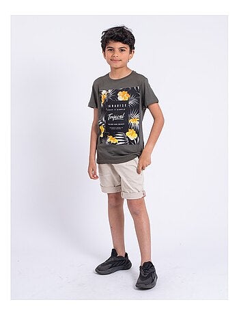 T-shirt manches courtes col rond pur coton NOCTAVIO garçon