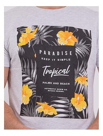 T-shirt manches courtes col rond pur coton NOCTAVIO