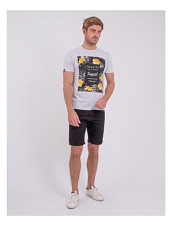 T-shirt manches courtes col rond pur coton NOCTAVIO