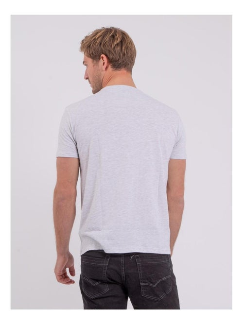 T-shirt manches courtes col rond pur coton NOCTAVIO - Kiabi