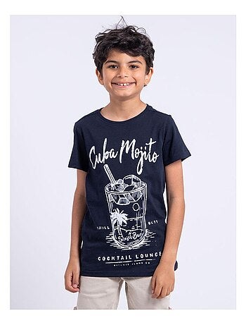 T-shirt manches courtes col rond pur coton NOGAN garçon