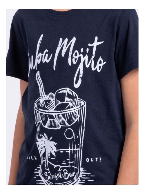 T-shirt manches courtes col rond pur coton NOGAN garçon - Kiabi