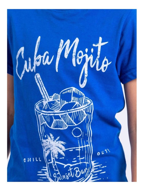 T-shirt manches courtes col rond pur coton NOGAN garçon - Kiabi