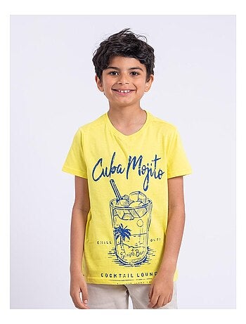 T-shirt manches courtes col rond pur coton NOGAN garçon