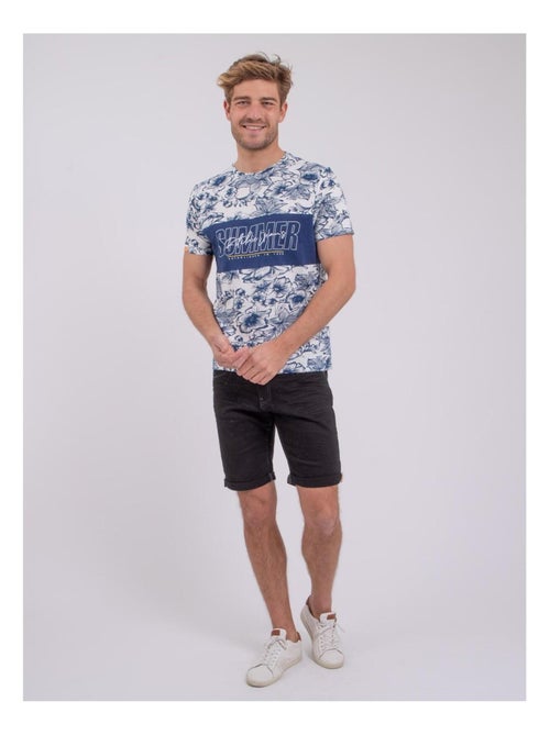 T-shirt manches courtes col rond pur coton NOLIBA - Kiabi