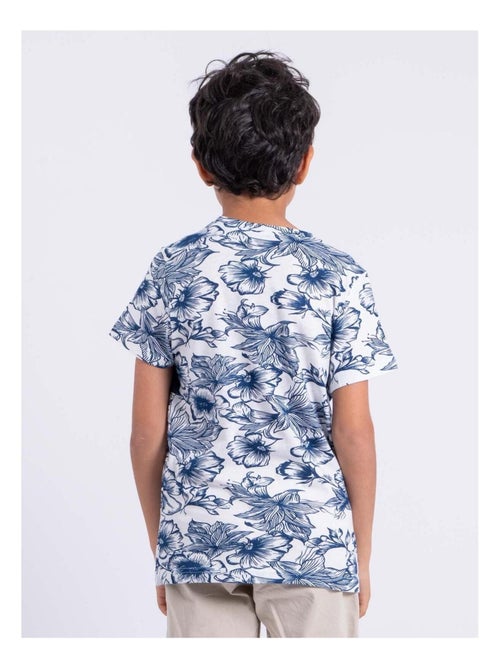 T-shirt manches courtes col rond pur coton NOLIBA garçon - Kiabi
