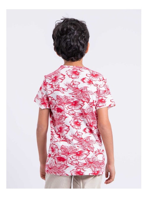 T-shirt manches courtes col rond pur coton NOLIBA garçon - Kiabi
