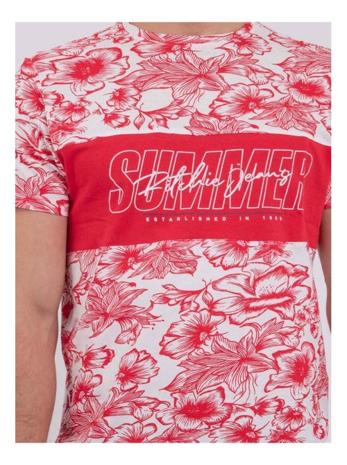 T-shirt manches courtes col rond pur coton NOLIBA - Kiabi