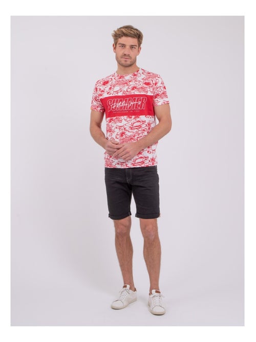 T-shirt manches courtes col rond pur coton NOLIBA - Kiabi