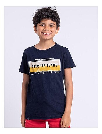 T-shirt manches courtes col rond pur coton NOMARY garçon