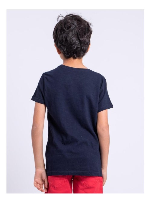 T-shirt manches courtes col rond pur coton NOMARY garçon - Kiabi
