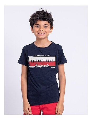 T-shirt manches courtes col rond pur coton NOMARY garçon