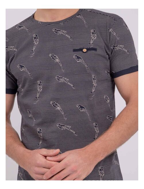 T-shirt manches courtes col rond pur coton NOMITAX - Kiabi