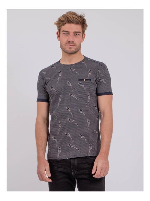 T-shirt manches courtes col rond pur coton NOMITAX - Kiabi