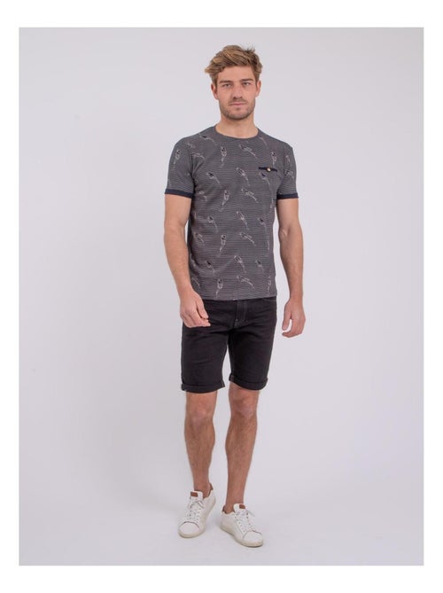 T-shirt manches courtes col rond pur coton NOMITAX - Kiabi