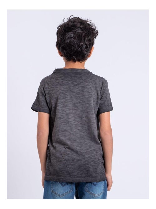 T-shirt manches courtes col rond pur coton NOUMARTY garçon - Kiabi
