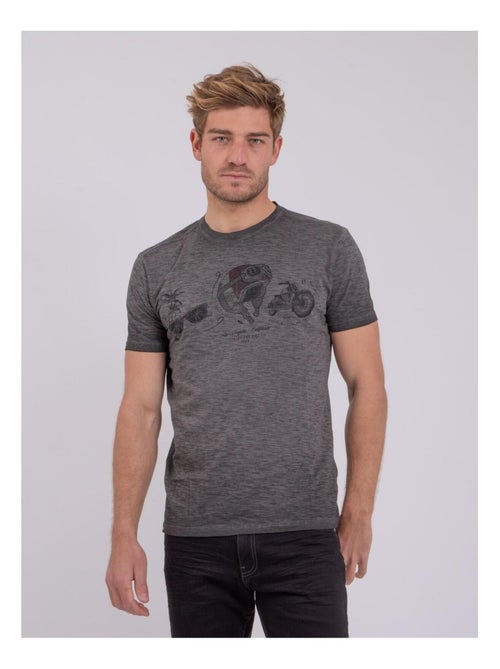 T-shirt manches courtes col rond pur coton NOUMARTY - Kiabi