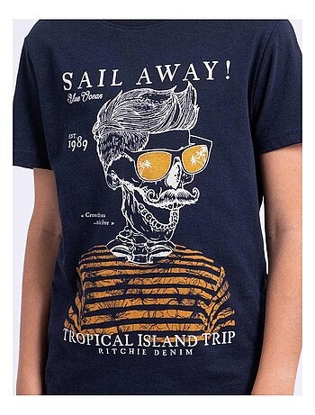 T-shirt manches courtes col rond pur coton NOUMICK garçon