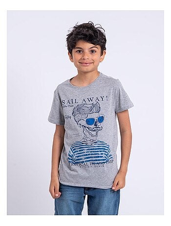 T-shirt manches courtes col rond pur coton NOUMICK garçon
