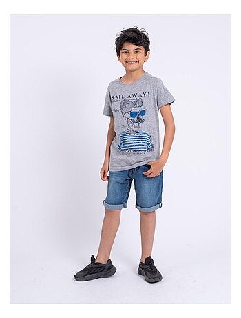 T-shirt manches courtes col rond pur coton NOUMICK garçon