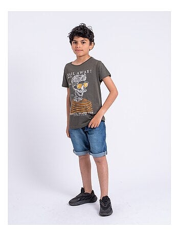 T-shirt manches courtes col rond pur coton NOUMICK garçon