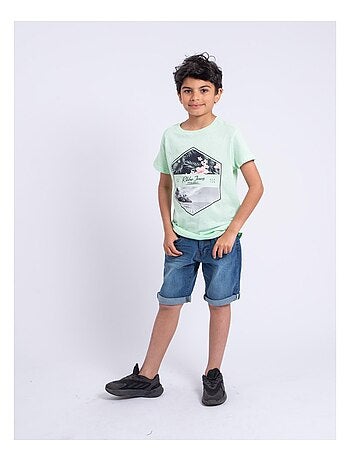 T-shirt manches courtes col rond pur coton NUMADOC garçon