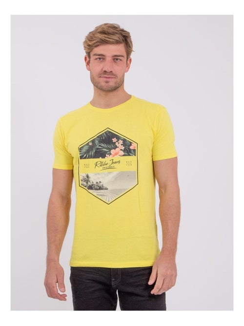 T-shirt manches courtes col rond pur coton NUMADOC - Kiabi