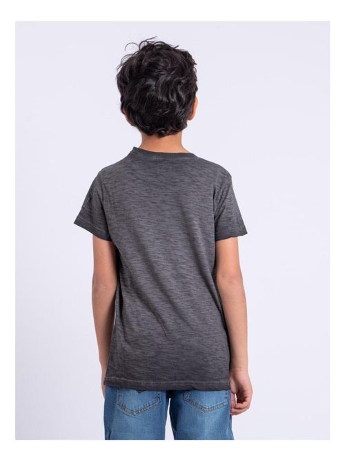 T-shirt manches courtes col rond pur coton NUMELWIN garçon - Kiabi