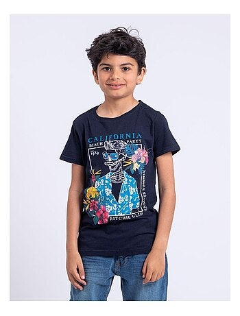 T-shirt manches courtes col rond pur coton NUMILAN garçon