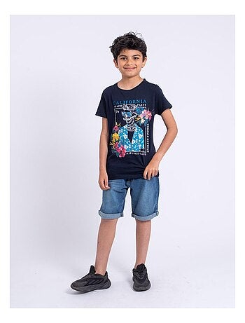 T-shirt manches courtes col rond pur coton NUMILAN garçon