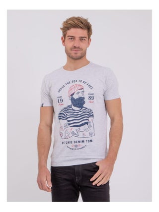 T-shirt manches courtes col rond pur coton NUPLATON