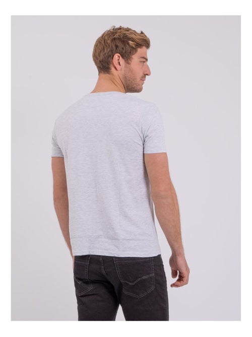 T-shirt manches courtes col rond pur coton NUPLATON - Kiabi