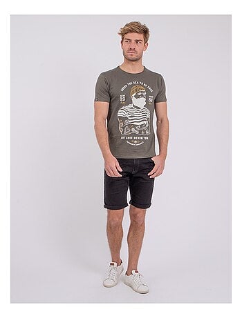 T-shirt manches courtes col rond pur coton NUPLATON