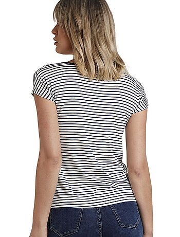 T-shirt manches courtes col rond Rayas