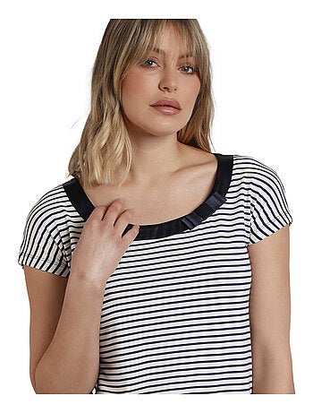 T-shirt manches courtes col rond Rayas