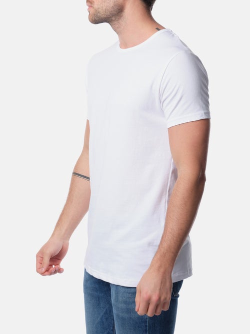 T-shirt manches courtes col rond uni - Kiabi