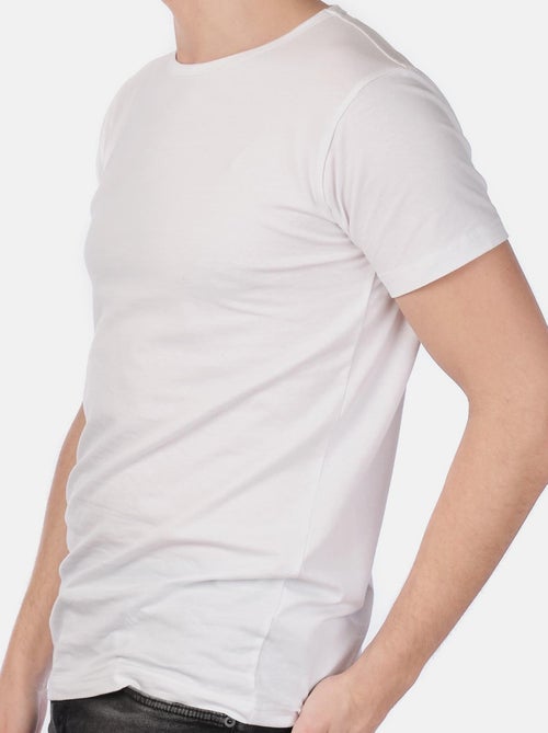 T-shirt manches courtes col rond uni - Kiabi