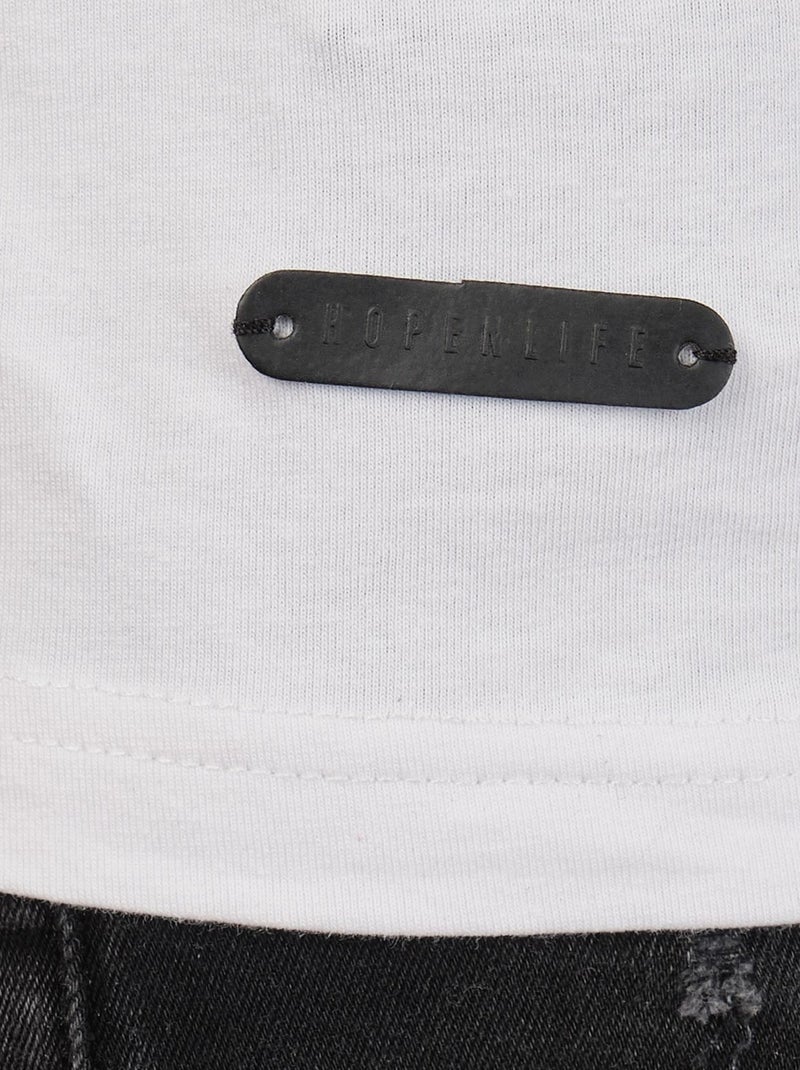 T-shirt manches courtes col rond uni Blanc - Kiabi