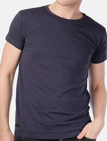 T-shirt manches courtes col rond uni
