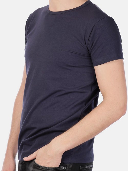 T-shirt manches courtes col rond uni - Kiabi