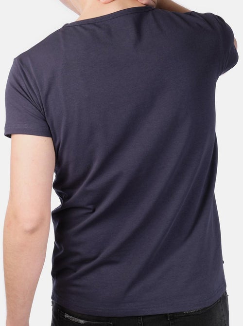 T-shirt manches courtes col rond uni - Kiabi