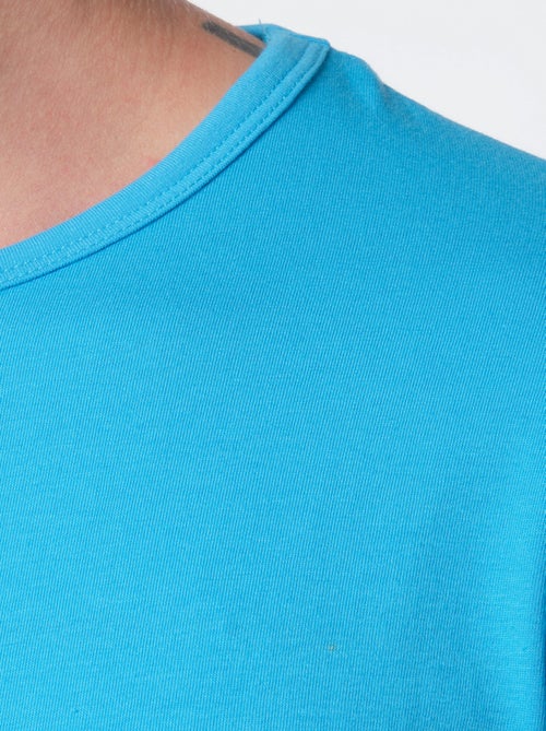 T-shirt manches courtes col rond uni - Kiabi