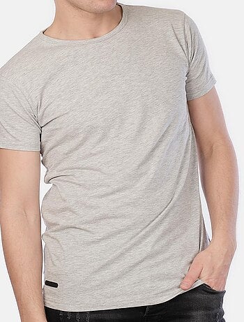 T-shirt manches courtes col rond uni