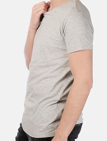 T-shirt manches courtes col rond uni