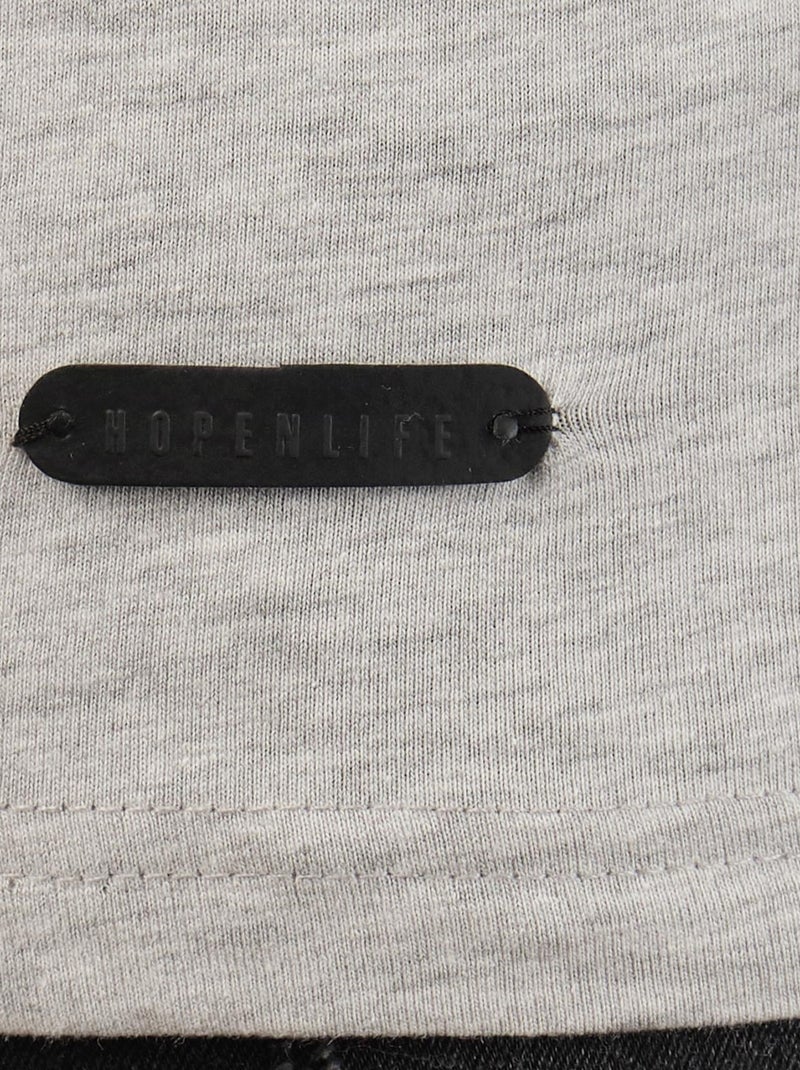 T-shirt manches courtes col rond uni Gris - Kiabi