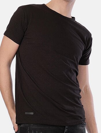 T-shirt manches courtes col rond uni