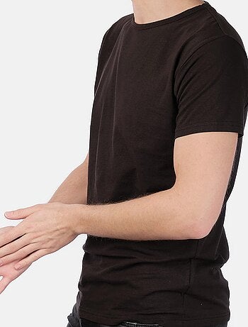 T-shirt manches courtes col rond uni