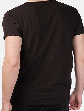 T-shirt manches courtes col rond uni